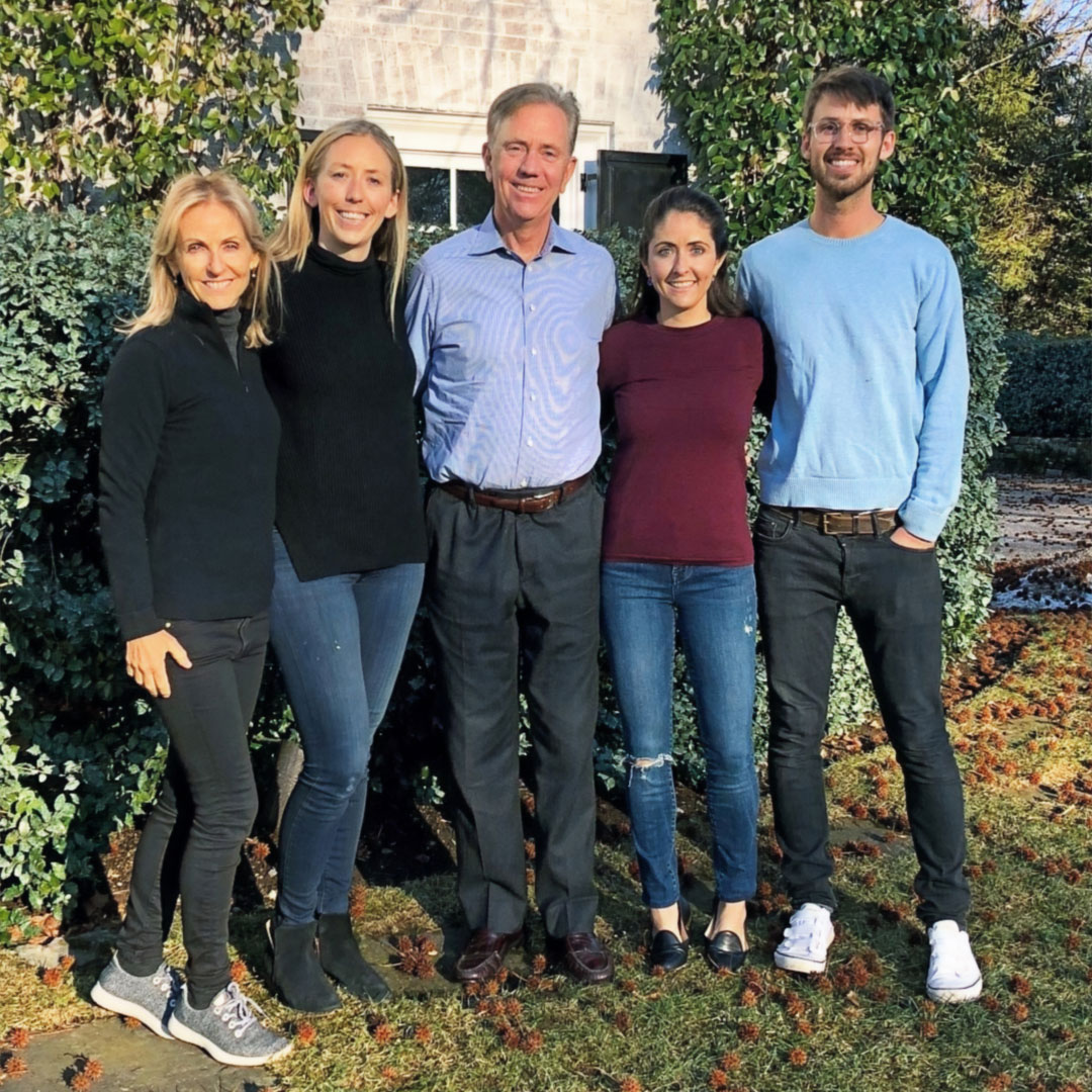 Ned Lamont with his family